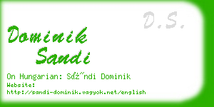 dominik sandi business card